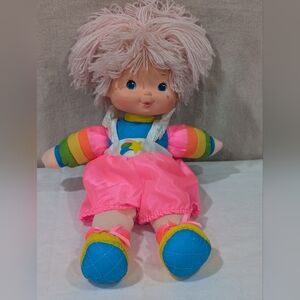 Vntg 1983 Rainbow Brite Plush Doll Tickled Pink 16" Mattel Nostalgia 80s Gen X